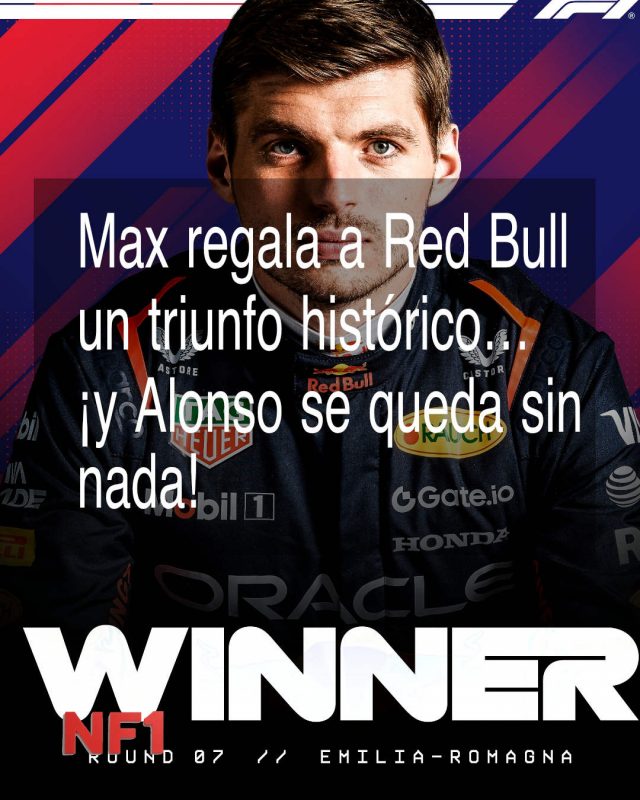 Verstappen gana en Ímola y regala a Red Bull un triunfo imperial en su GP 400; Alonso, sin puntos y sin consuelo