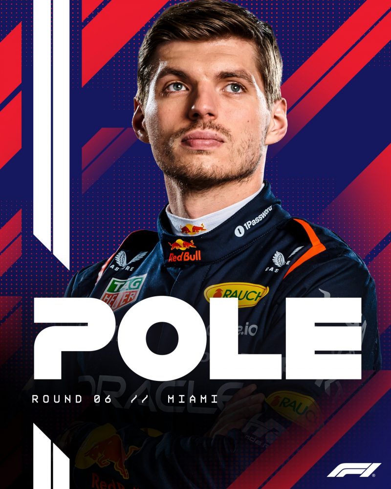 Verstappen vuela en Miami: Pole mágica con un Sainz heroico sexto