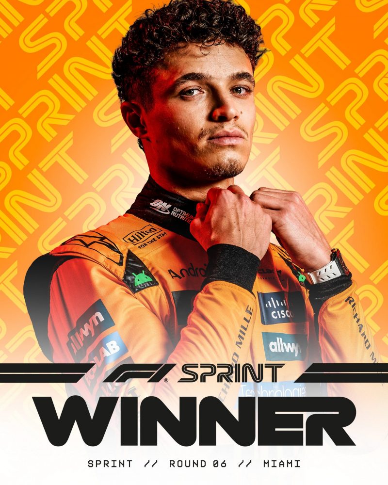 Caos bajo la lluvia: Norris vence en el sprint más accidentado de la F1 moderna